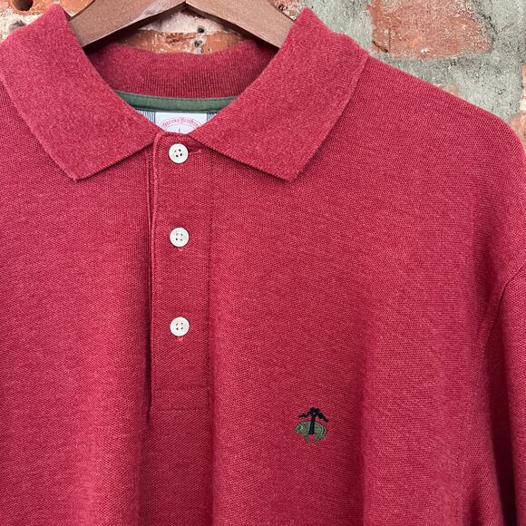 Brooks Brothers Men's Red LS Polo Shirt L - Picture 1 of 6